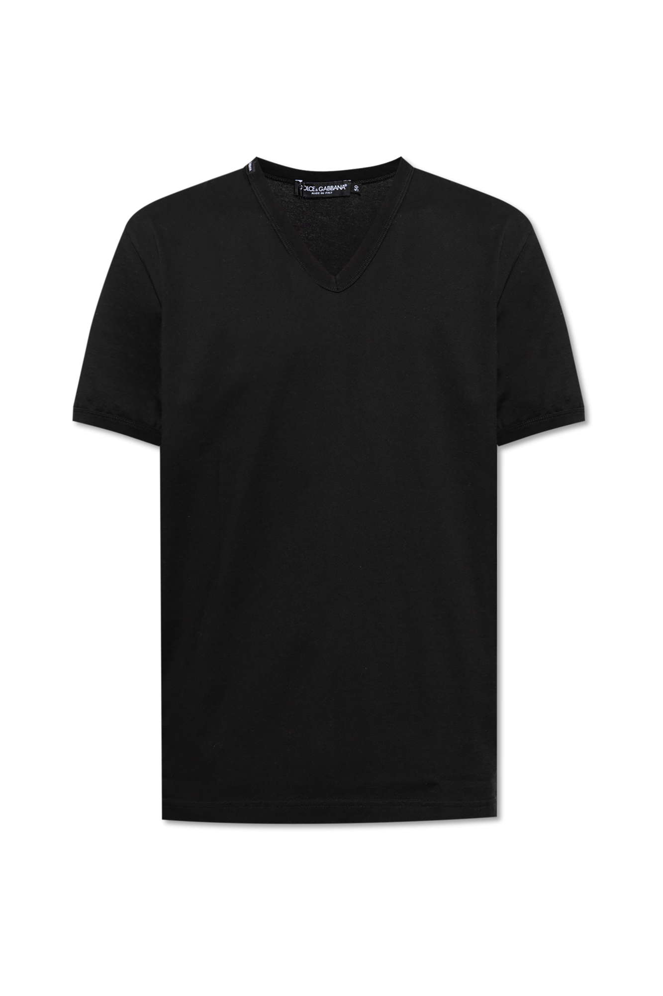 Black V-neck T-shirt Dolce & Gabbana - Vitkac Italy